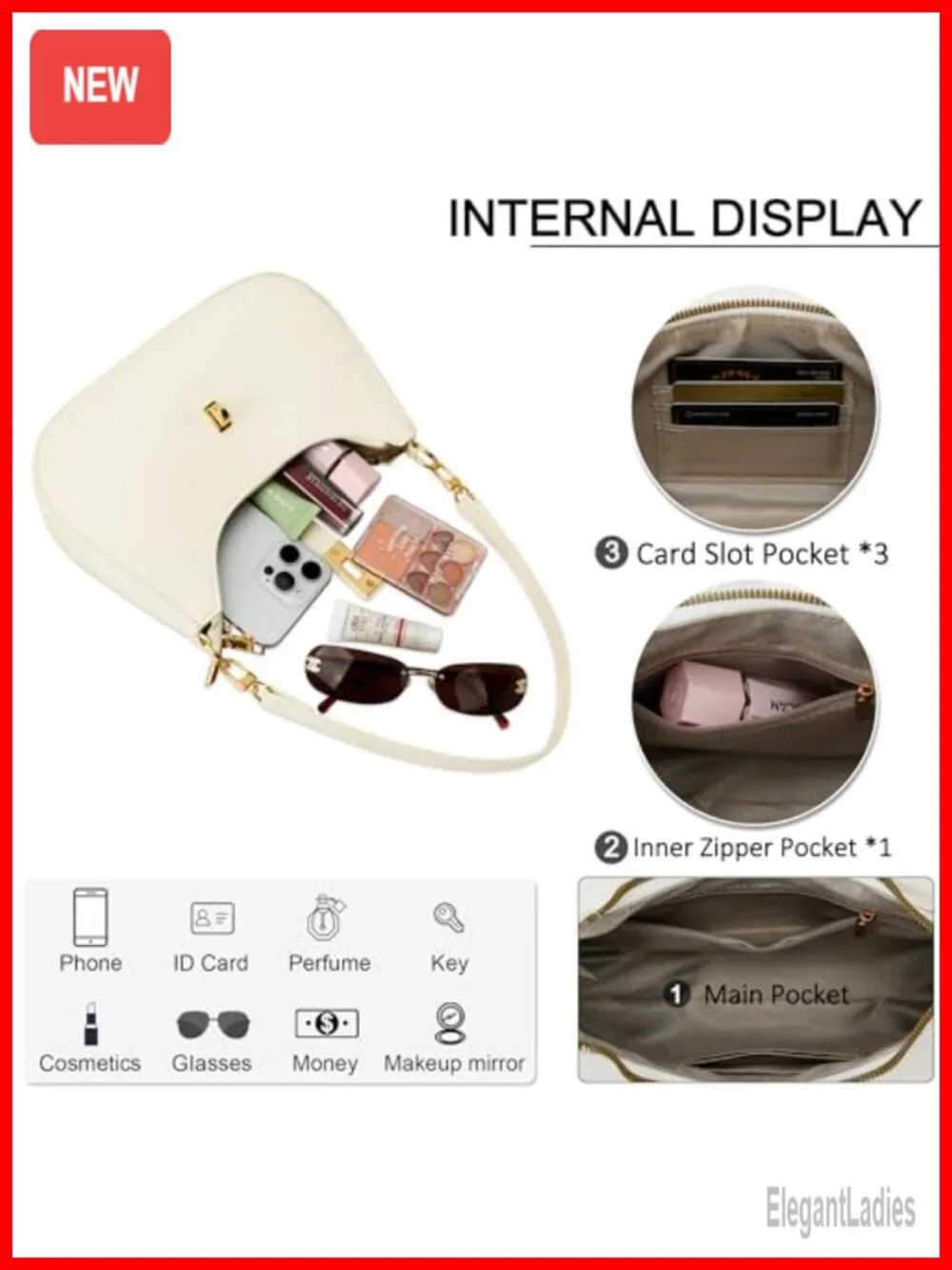 Hobo Shoulder Bag for Women Vegan Leather Convertible Crossbody
